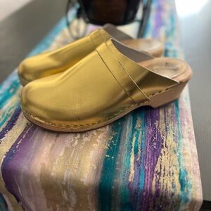Gold Slip-On Clogs